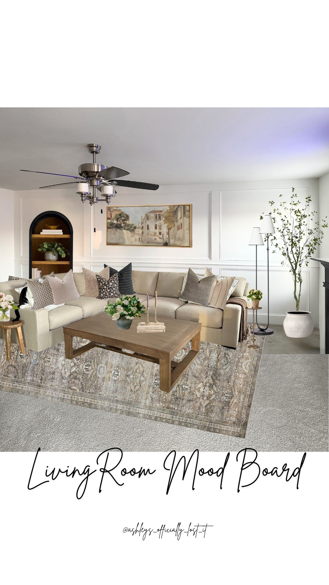 This is the mood board for our living room! We finally did it. We pulled the trigger and bought new furniture. Now slowly but surely I want to bring it to life. I’ll bring in a rug, some warm gauzy curtains, an arched bookshelf, cozy pillows, an artificial tree, end tables that will double as extra seating when guests come around. Coffee table books and lots of florals will complete it and make it feel like home.



#transitionalhome #neutraldecor #mcgeeandco #studiomcgee #targetstyle #affordablehome

#LTKFindsUnder100 #LTKHome #LTKSaleAlert

#LTKFindsUnder100 #LTKHome #LTKSaleAlert