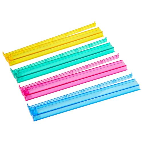 GUSTARIA Mahjong All-in-One Tile Rack & Pusher, Clear Acrylic Mahjong Rack and Pusher Combo, Modern American Mahjong Tile Racks, Set of 4, Multi Color | Amazon (US)