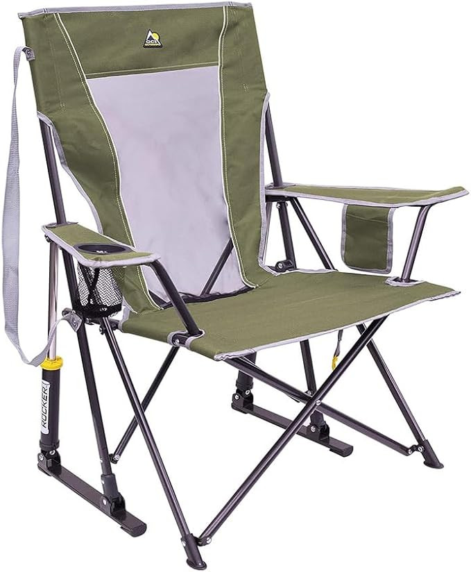 GCI Outdoor Comfort Pro Rocker Camping Chair | Portable Folding Rocking Chair with Durable Armres... | Amazon (US)