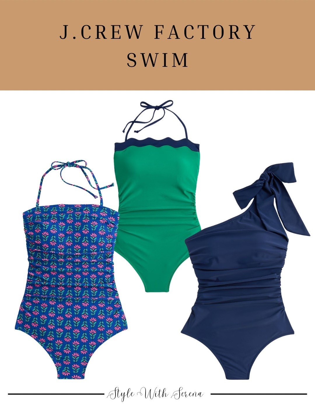 One piece swimsuits from J.Crew Factory! 

#LTKSwim #LTKSeasonal #LTKOver40