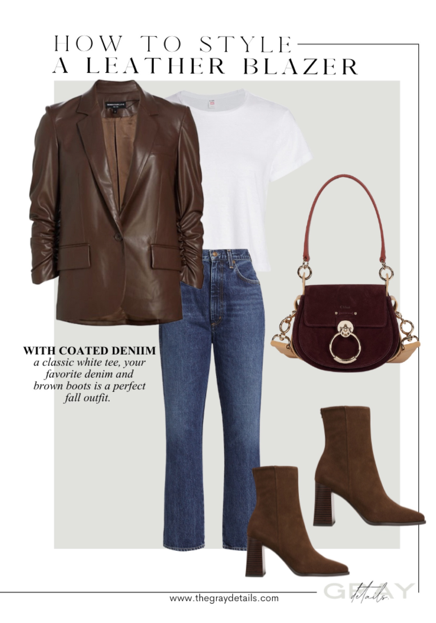 How is style a brown leather blazer

Brown boots
Agolde jeans
Chloe bag

#LTKstyletip #LTKSeasonal #LTKworkwear