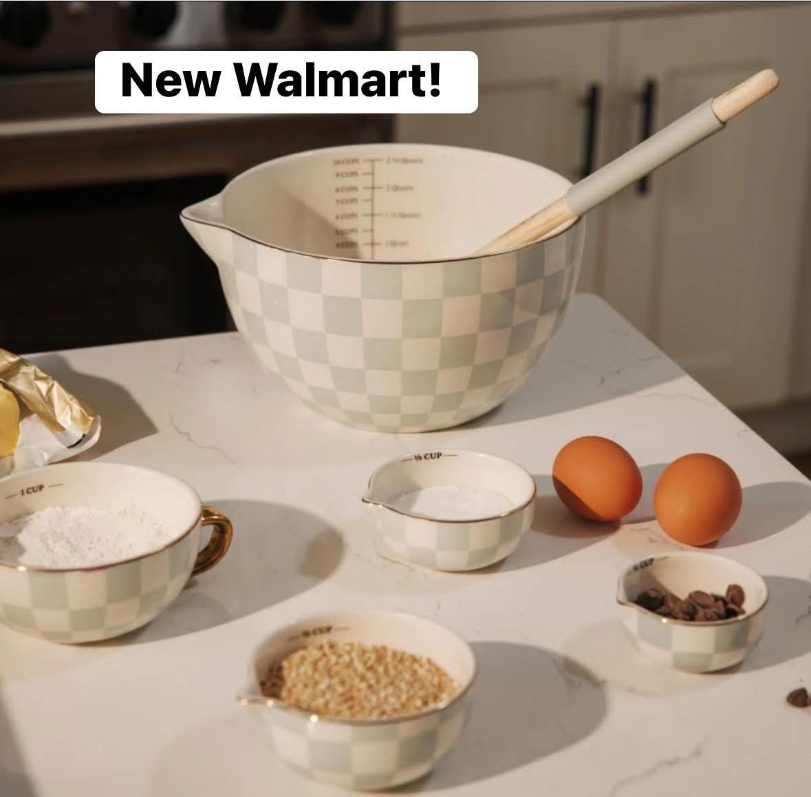 Major restock! (For select zip codes, so hopefully you’re lucky!!) brand new Walmart Mackenzie Childs inspired measuring set 😍😍 