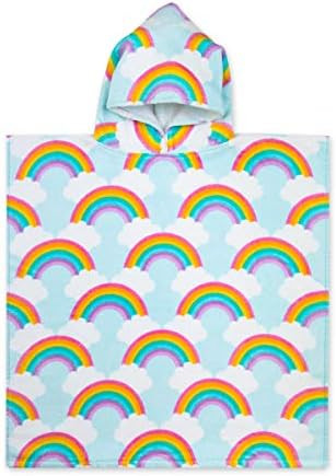 Baba & Bear Hooded Towel for Kids Swimsuit Cover Up for Beach, Pool, Bath (Rainbow) | Amazon (US)