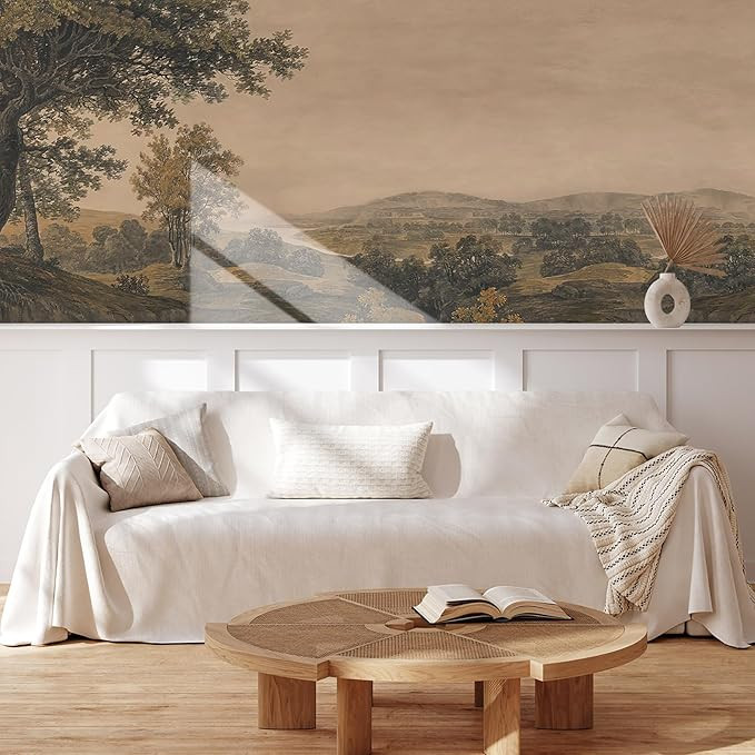 MUDECOR Wall Mural Vintage Countryside Landscape Illustrations Removable Self-Adhesive Wallpaper ... | Amazon (US)