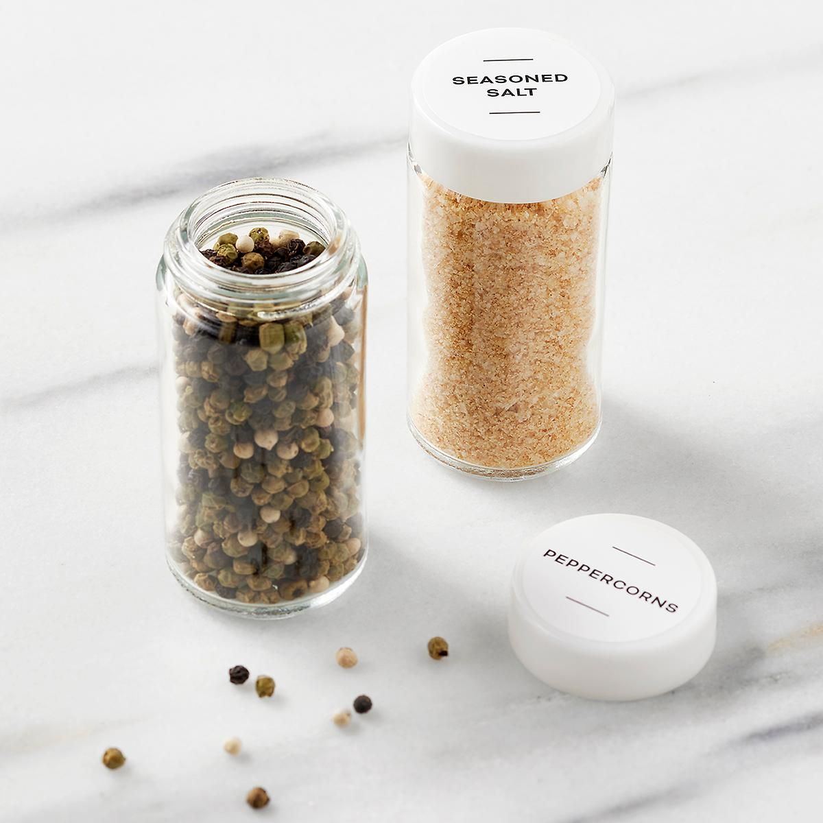 White Round Spice Labels Pkg/56 | The Container Store