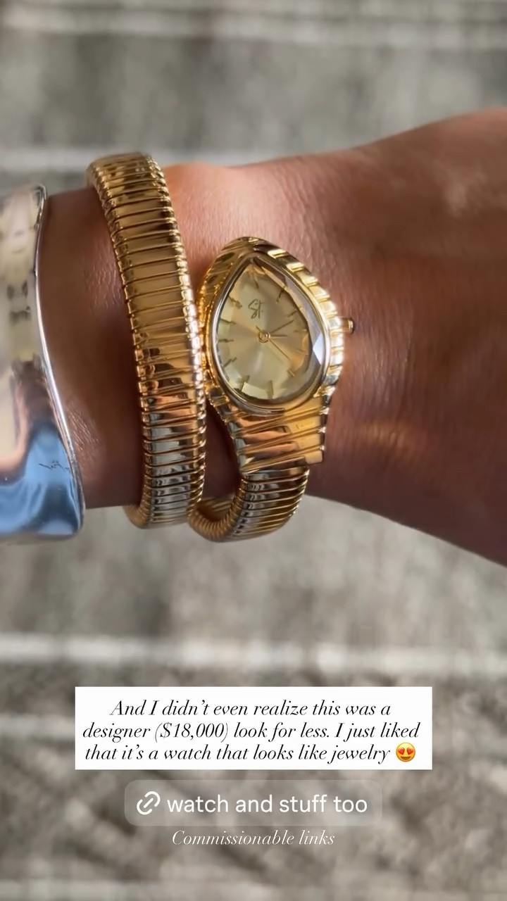I didn't even realize this was a designer ($18,000) look for less. I just liked that it's a watch that looks like jewelry😍

