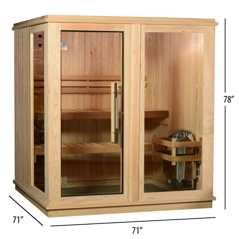 Almost Heaven Saunas Grayson 4 - Person Traditional Steam Sauna in Cedar | Wayfair North America