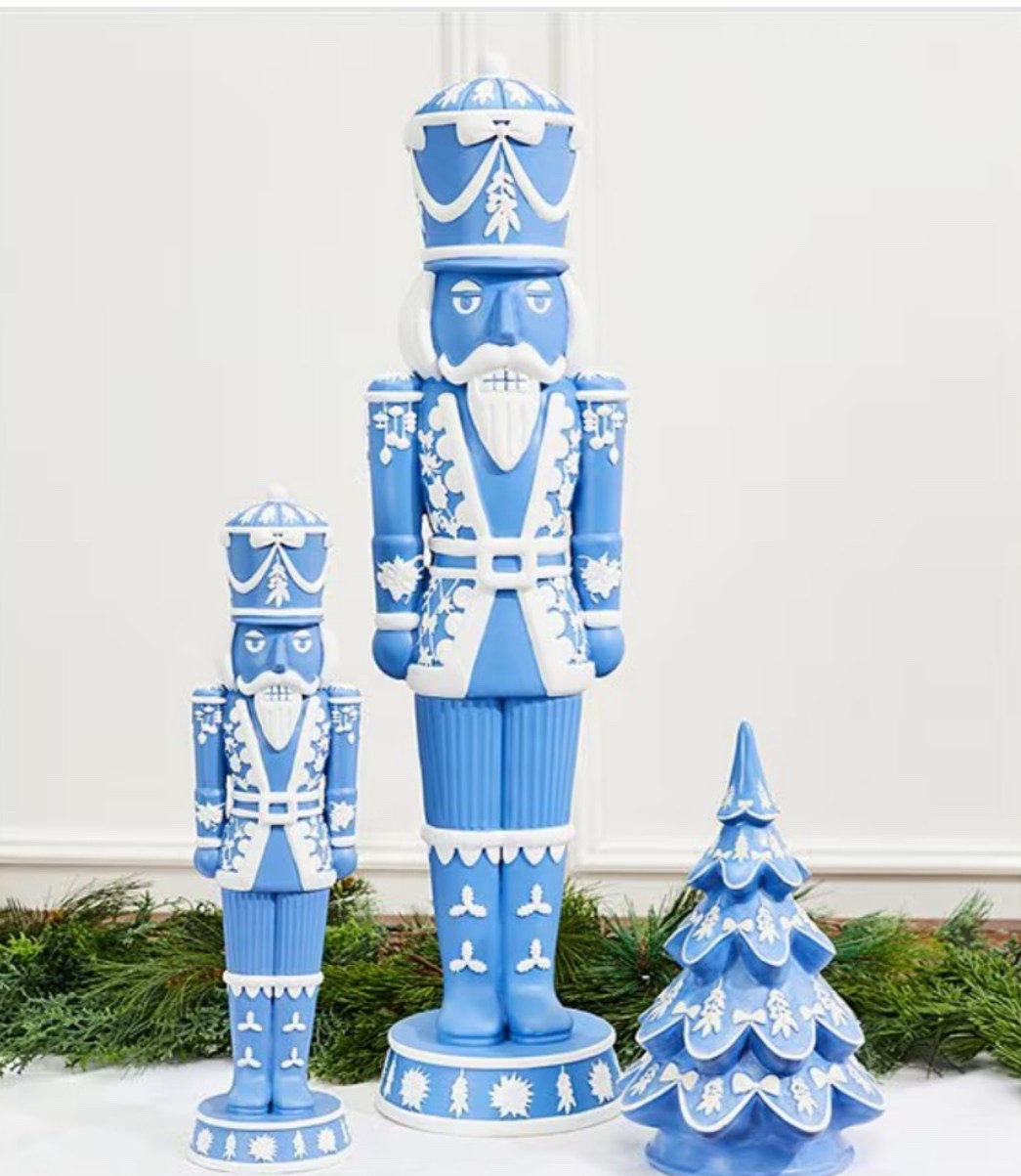 It’s far too early for this but hear me out.. last year these sold out quickly, were highly sought after but never restocked! So now is your chance. Snag them, store them and get them out later!! 

Nutcracker, Christmas decor, blue and white Christmas, nutcracker decorations