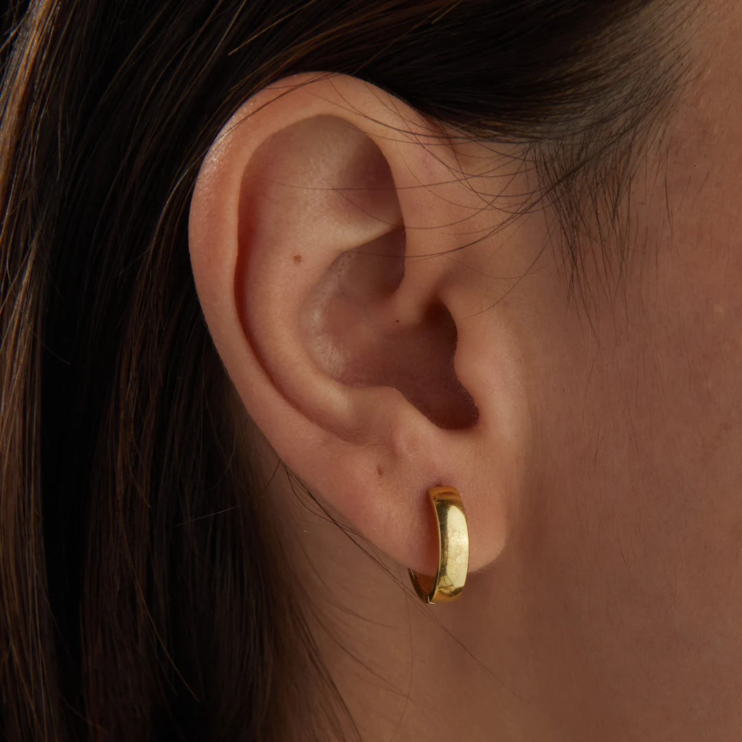 Hoop Earrings, Huggie Earrings, Minimalist Earring, Modern Earring, Mom Earrings, Gift For Mom, V... | Etsy (US)