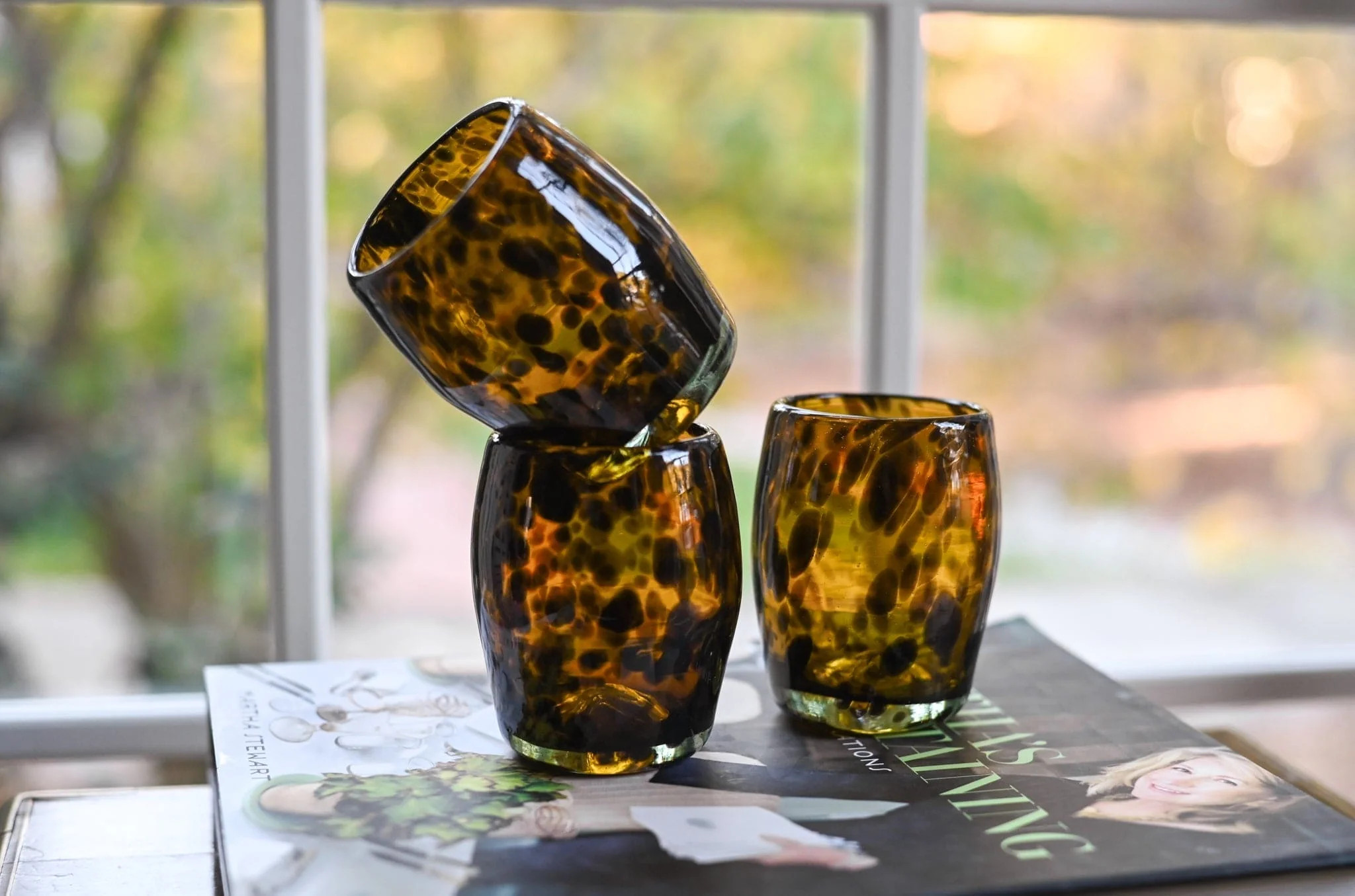 Stemless Wine Glass (Tortoise) | Half Past Seven