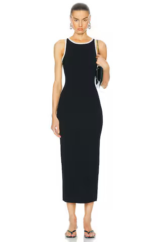 L'Academie by Marianna Vespera Midi Dress in Black from Revolve.com | Revolve Clothing (Global)