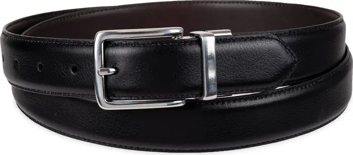 Reversible Feather Edge Leather Belt | Nordstrom