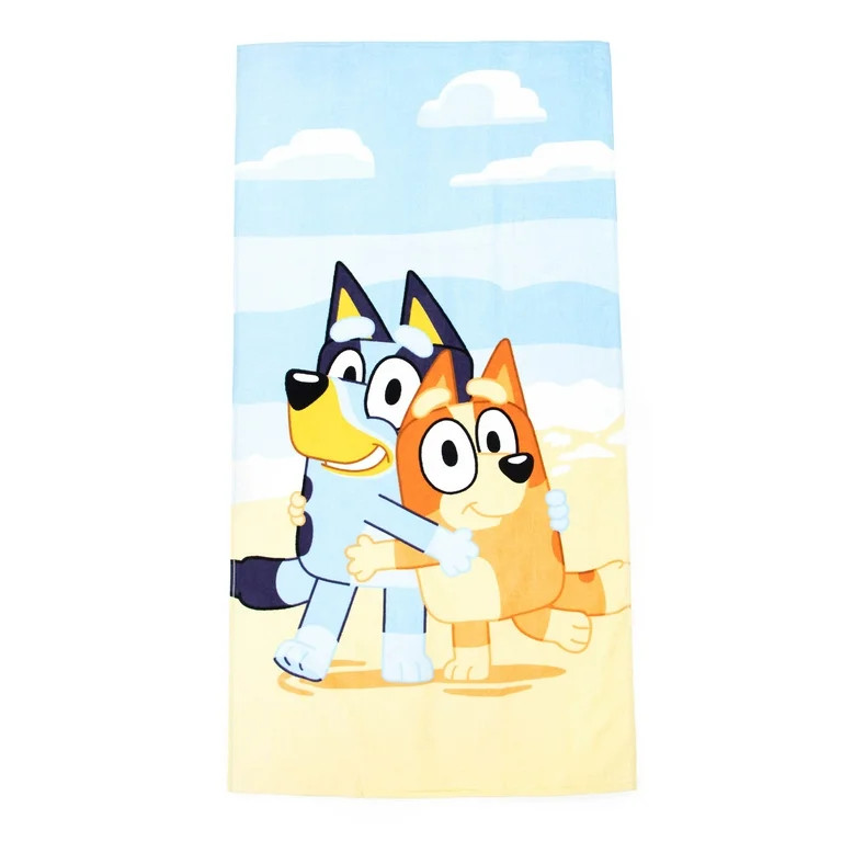 BBC Studio Bluey Cotton Kids Beach Towel, 28" X 58" - Walmart.com | Walmart (US)