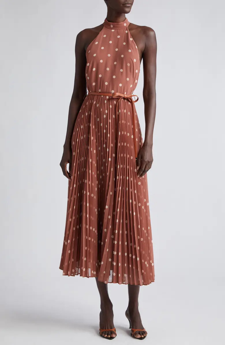 Zimmermann Sunray Picnic Pleated Chiffon Midi Dress | Nordstrom | Nordstrom