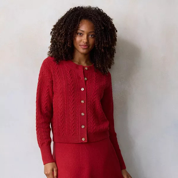 Women's Sonoma Goods For Life® Cozy Heritage Cardigan | Kohl's