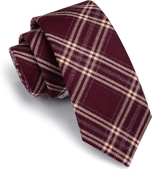 Gusleson 2.8"（7cm） Plaid/Striped Necktie Tartan Woven TR Material Tie + Gift Box | Amazon (UK)