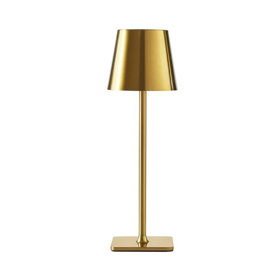 Mainstays Gold Rechargeable Cordless 13" Table Lamp | Walmart (US)