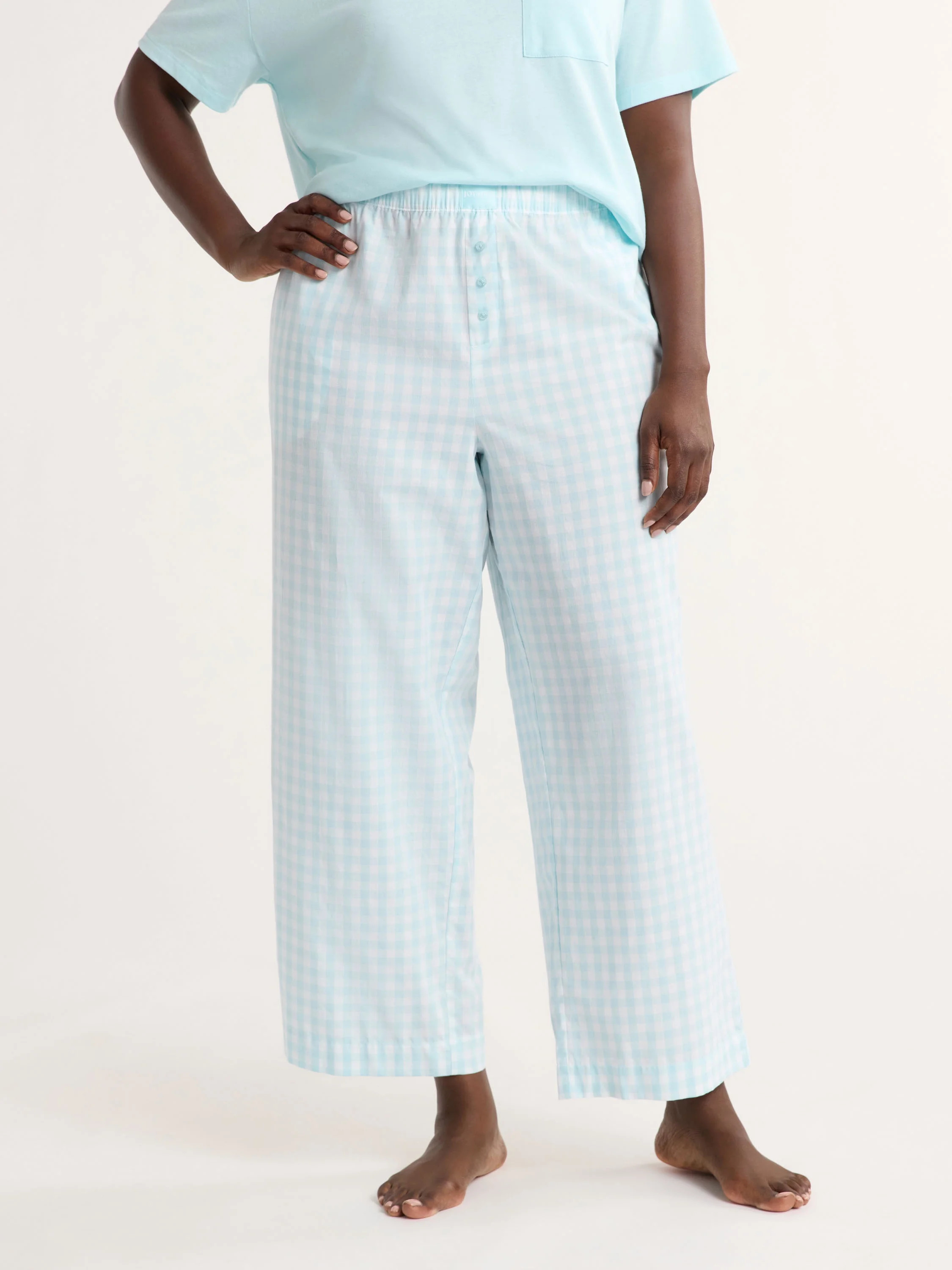 Joyspun Women's and Women’s Plus Cotton Poplin Sleep Pants, Sizes XS to 3X - Walmart.com | Walmart (US)