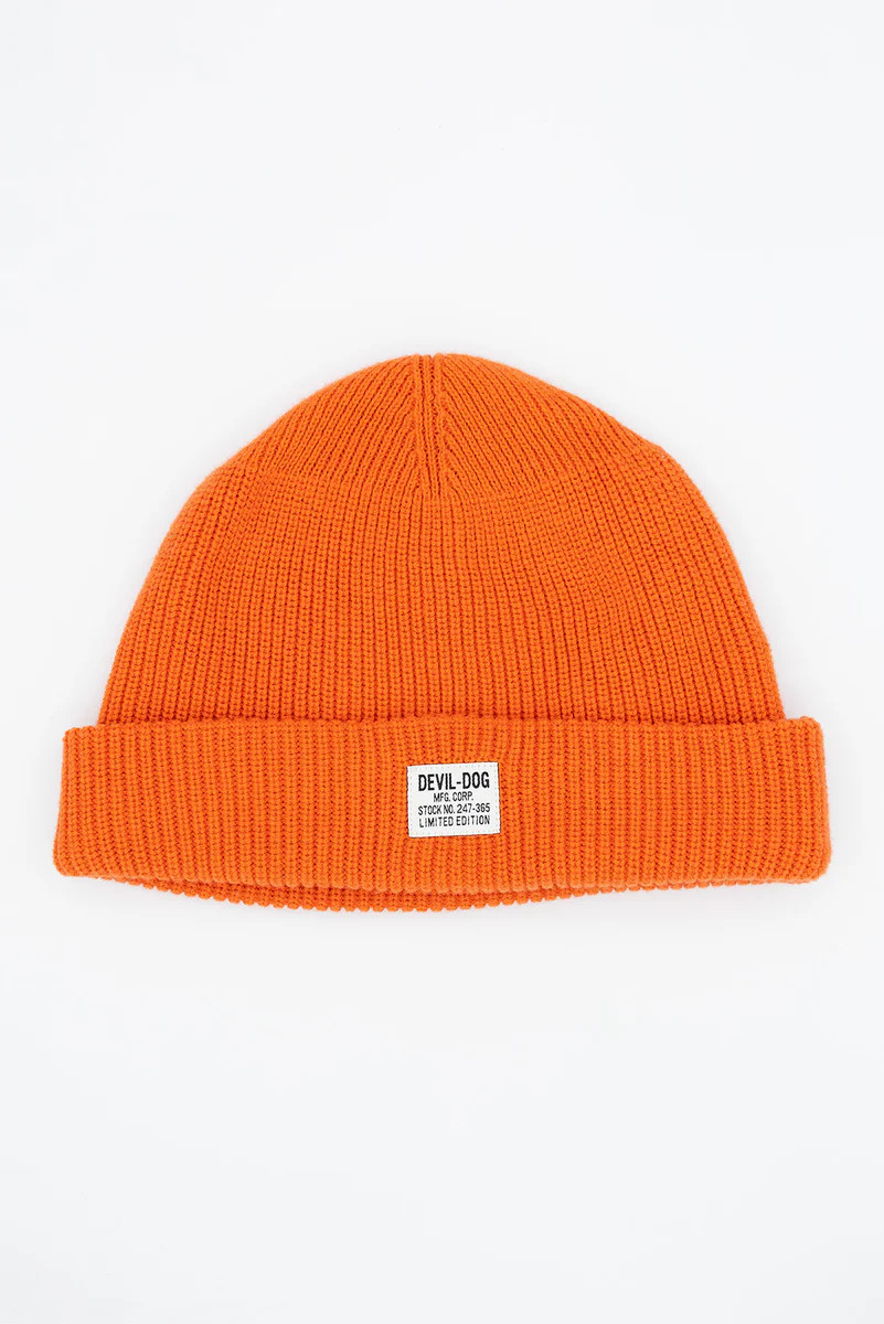 Knit Beanie - Hunter Orange | Devil Dog Dungarees