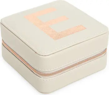 Initial Zip Square Jewelry Box | Nordstrom