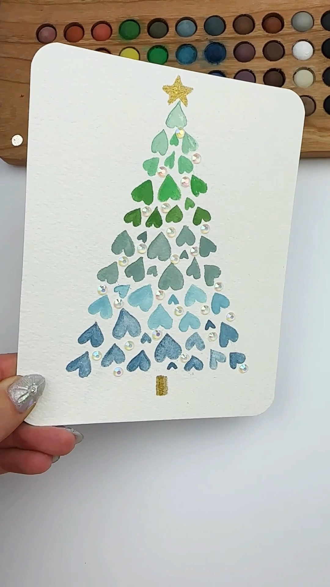 Watercolor Christmas card. 

#LTKHoliday #LTKSeasonal