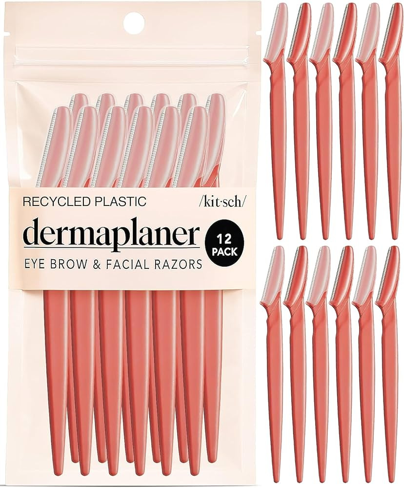 Kitsch Dermaplane Razor for Women Face \u2013 Coral, 12 pcs | Amazon (US)