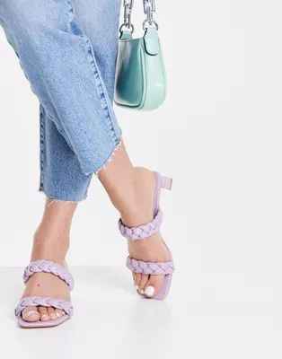 Topshop Dream plait mule in lilac | ASOS (Global)