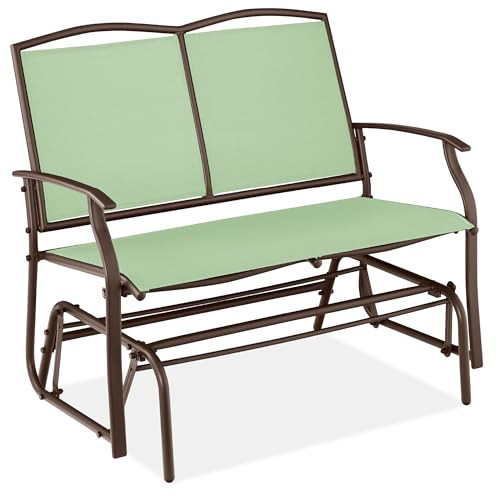 Best Choice Products 2-Person Outdoor Patio Swing Glider Steel Bench Loveseat Rocker for Deck, Po... | Amazon (US)