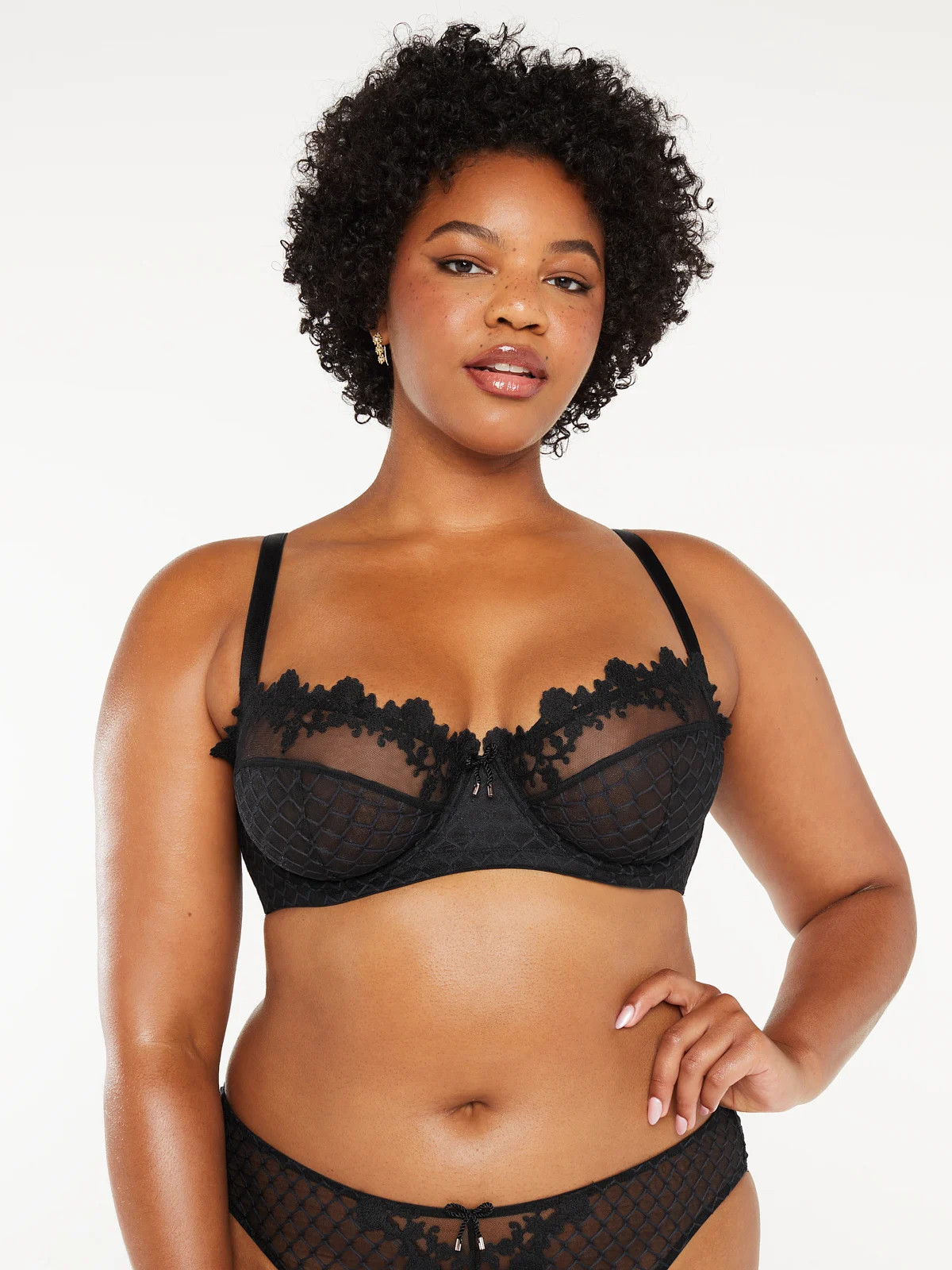 Baroque Bondage Unlined Balconette Bra | Savage x Fenty - North America