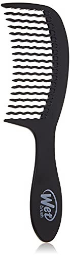 Wet Brush Detangling Comb, Black - Wide Tooth Hair Detangler with WaveTooth Design that Gently and Glides Through Tangles - Brush Throough Conditioner and Hair Masks - Gentle On Scalp and Pain-Free | Amazon (US)