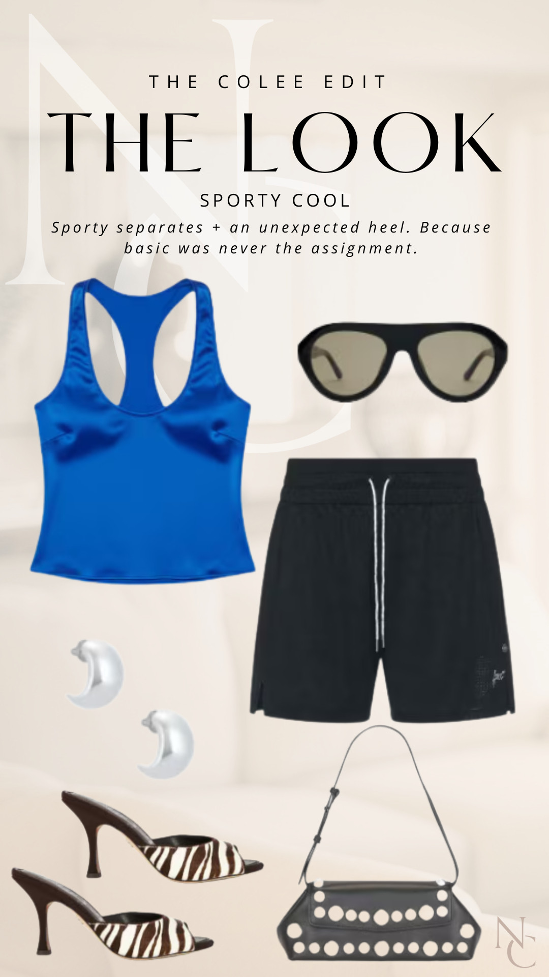 SPORTY COOL 💙

Basketball shorts + heels? Absolutely. 💅 A sporty base with zebra heels and a statement bag is exactly the kind of high-low styling I love. Unexpected, a little sassy and definitely not basic. Shop the full look here. 

 #LTKdayinmylife #LTKgrwm #LTKootd