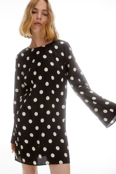 Crinkled Dress - Lime green - Ladies | H&M US | H&M (US, CA, MX)