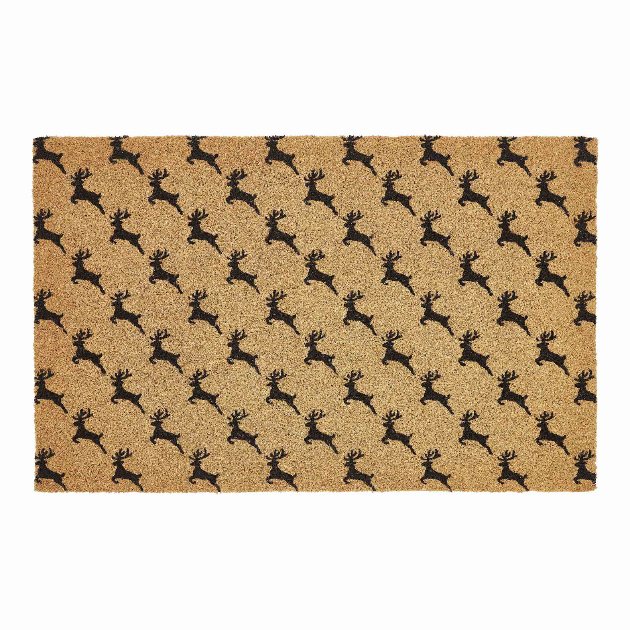 My Texas House Reindeer Natural Coir Holiday Outdoor Doormat, 30" x 48" | Walmart (US)