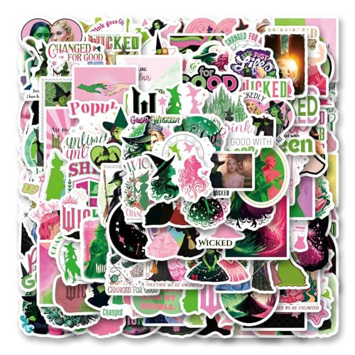 128Pcs Wicked Stickers Pack, Witch Aesthetic Vinyl Waterproof Sticker Decals for Water Bottle,Laptop,Phone,Skateboard,Scrapbooking,Bumper Choice for Teens Adults Fans for Party Supply | Amazon (US)