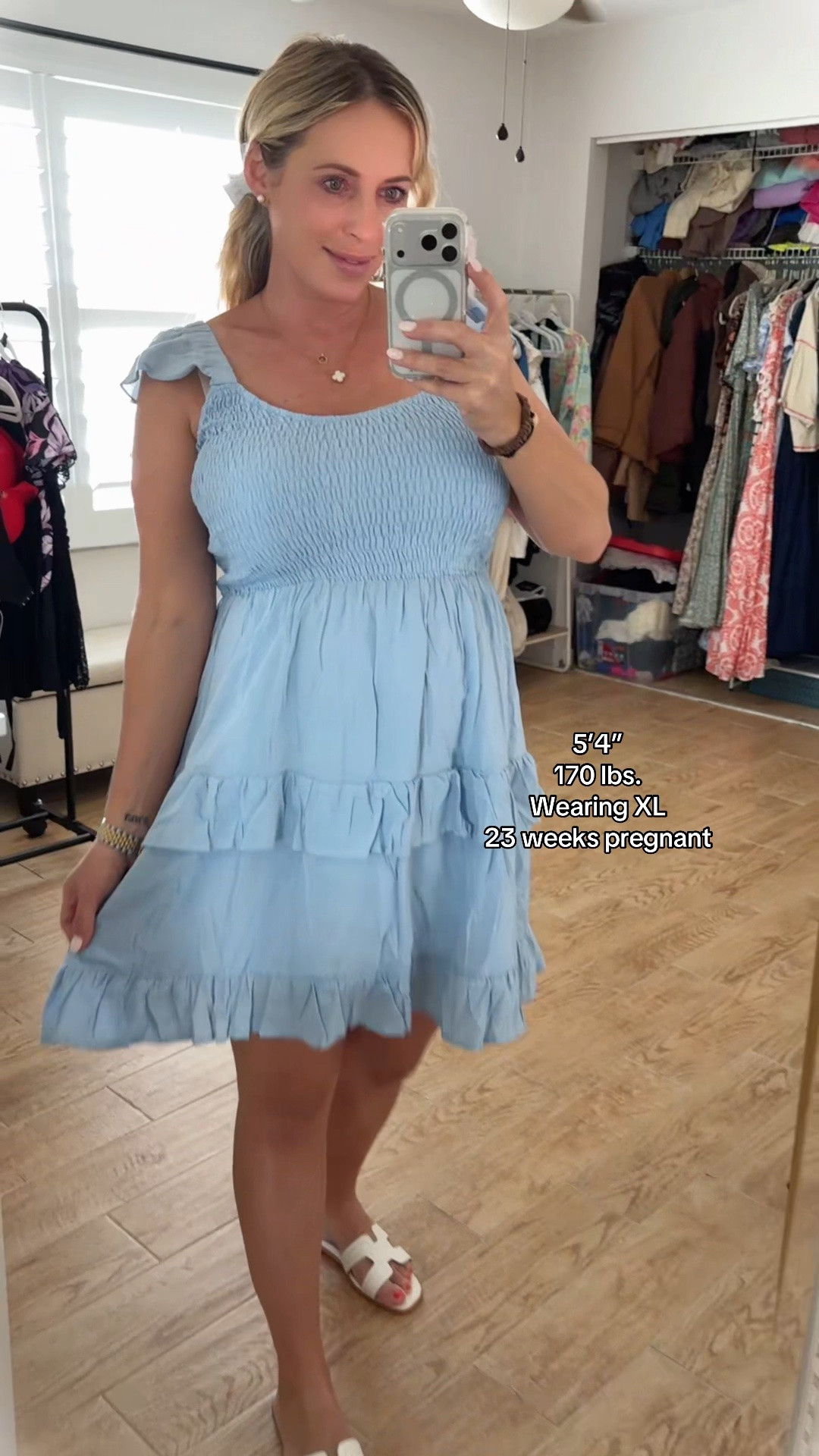 Summer dress. Flowy dress. 23 weeks pregnant. Maternity outfit

#LTKBump #LTKSeasonal #LTKootd