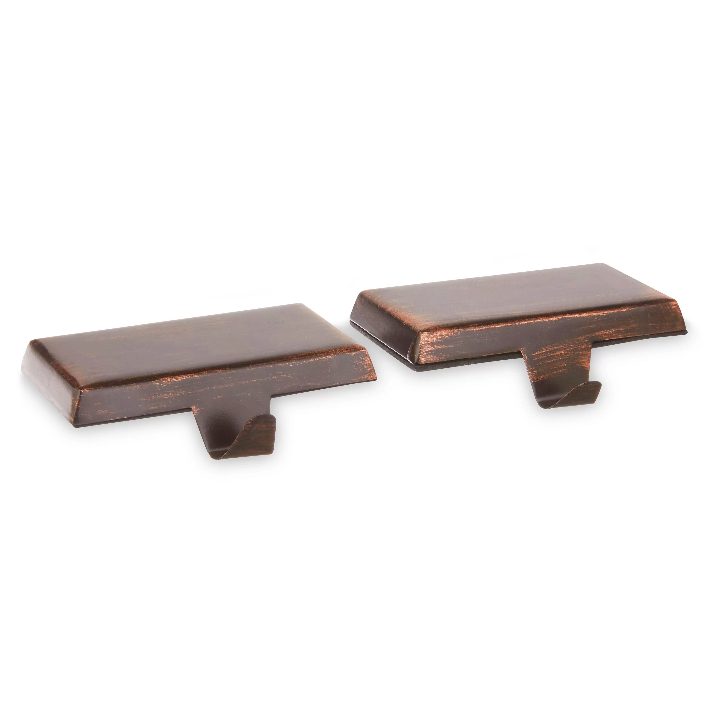 2-Piece Metal Stocking Holder Set with Brushed Brown Finish by Holiday Time | Walmart (US)
