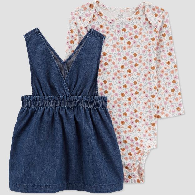 Carter's Just One You® Baby Girls' Floral Chambray Skirtall - Blue | Target