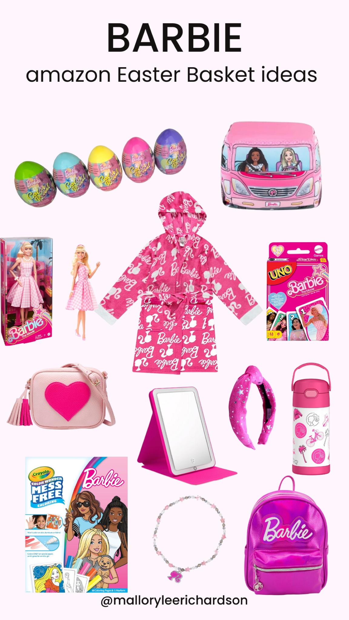 Barbie Easter eggs, Barbie Easter basket ideas, girl Easter basket, Barbie birthday gifts, Barbie birthday party, pink Easter basket, Amazon Easter basket, Amazon Barbie, Barbie robe, Barbie toys , Barbie cup, Barbie backpack, Barbie games, kids jewelry

#LTKfamily #LTKkids #LTKSeasonal