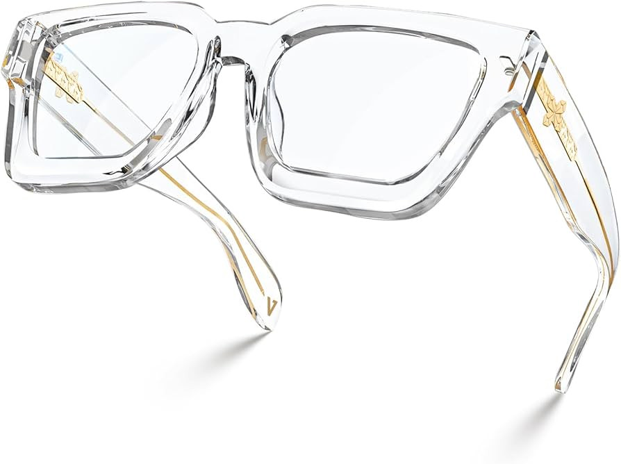 VISOONE Blue Light Blocking Glasses with TR90 Rectangle Frame and Chic Preppy Look for Women Men ... | Amazon (US)
