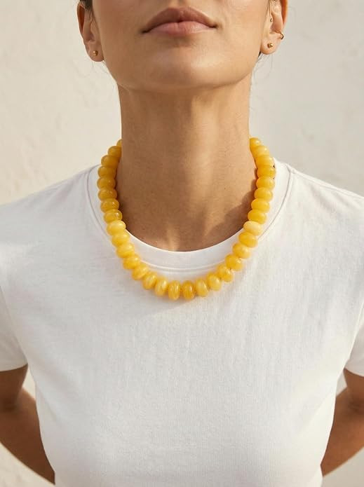 Colorful Chunky Beaded Choker Necklace for Women, Cute Acrylic Necklace, Trendy Fashion Jewelry G... | Amazon (US)