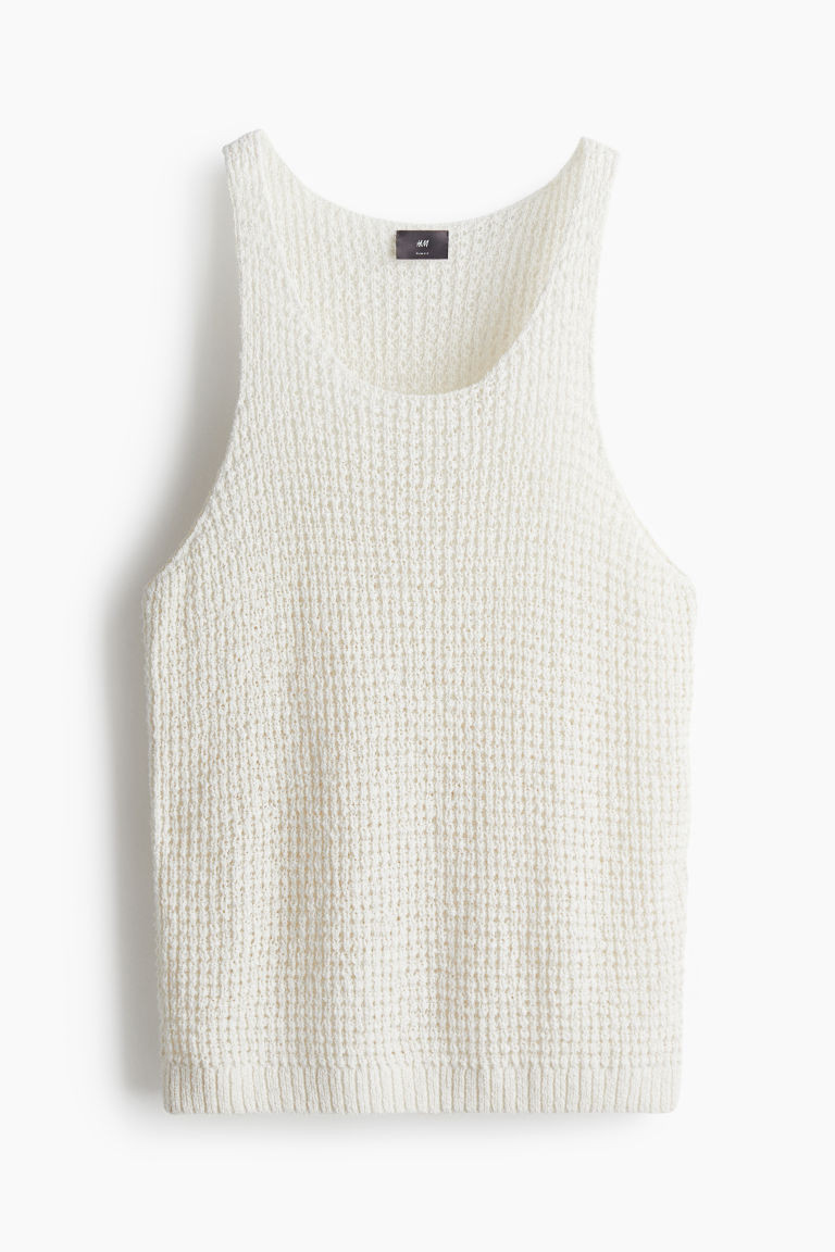 H & M - Slim Fit Knit Tank Top - White | H&M (US + CA)