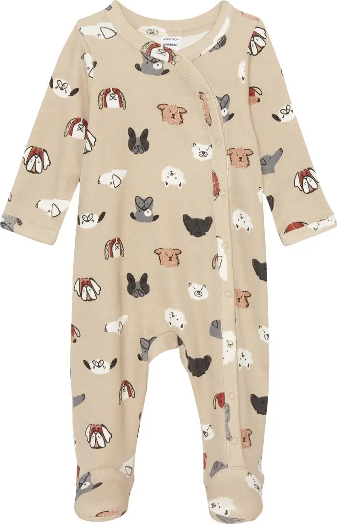 Print Cotton Footie | Nordstrom Rack