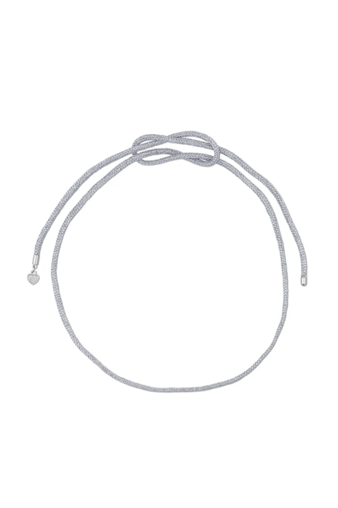 Silver Lurex Cord Necklace | Oliver Clothing