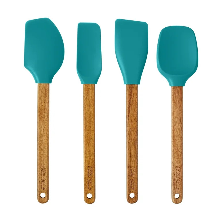 The Pioneer Woman 4-Piece Silicone Spatula Set, Teal | Walmart (US)