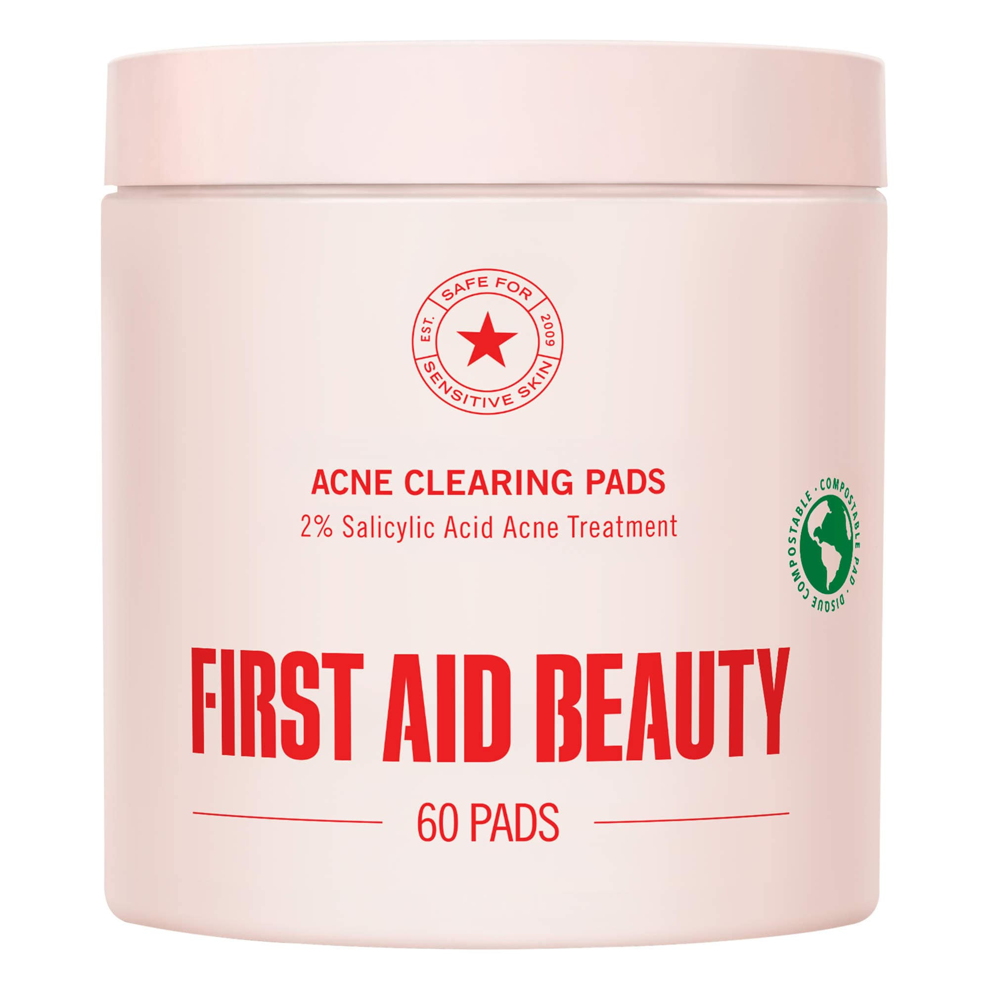 First Aid Beauty Acne Clearing Pads - 2% Salicylic Acid Acne Treatment 60 pads/pack | Sephora (US)