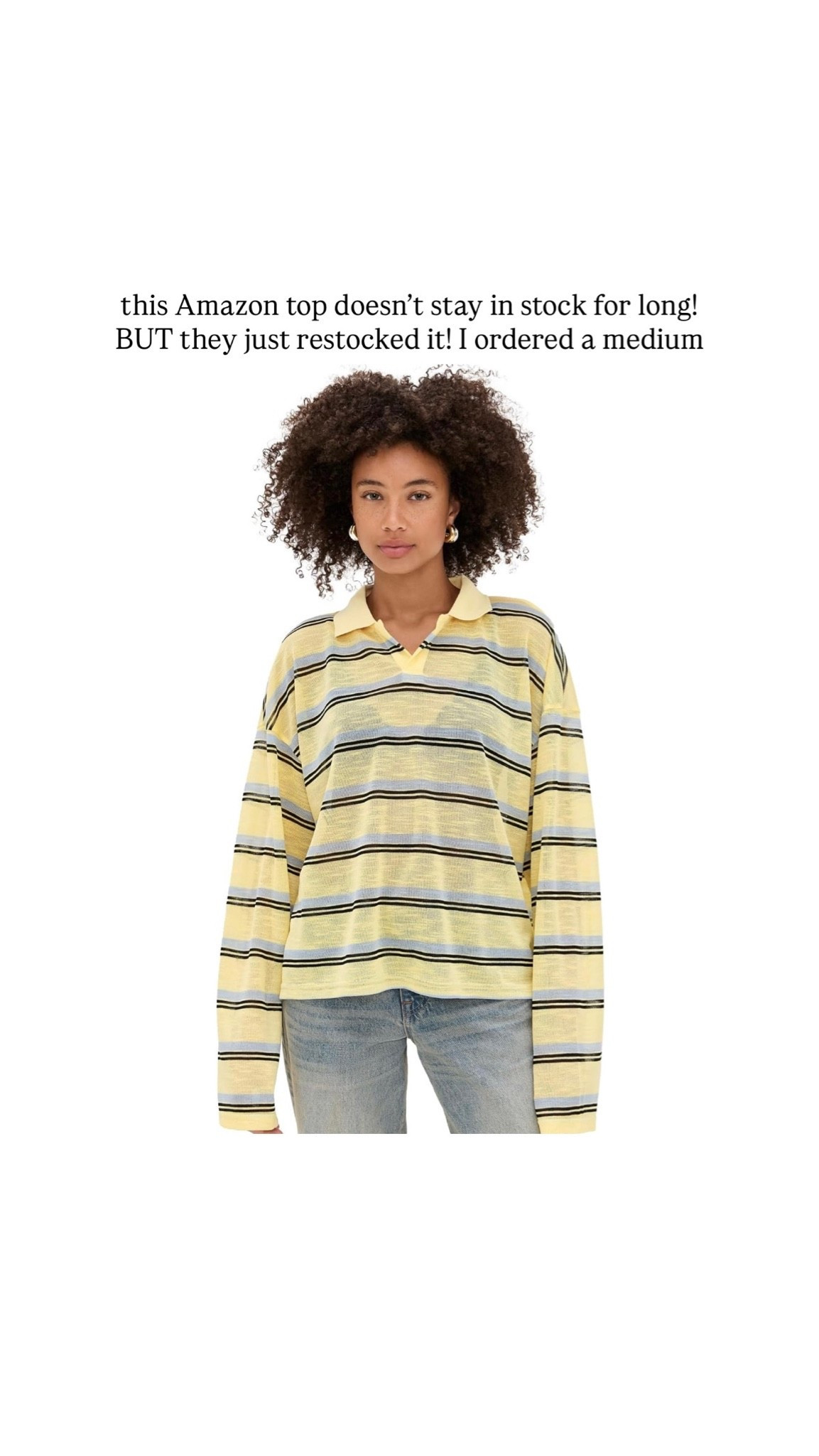This top sells out so fast every time! I’m 510 in order to medium