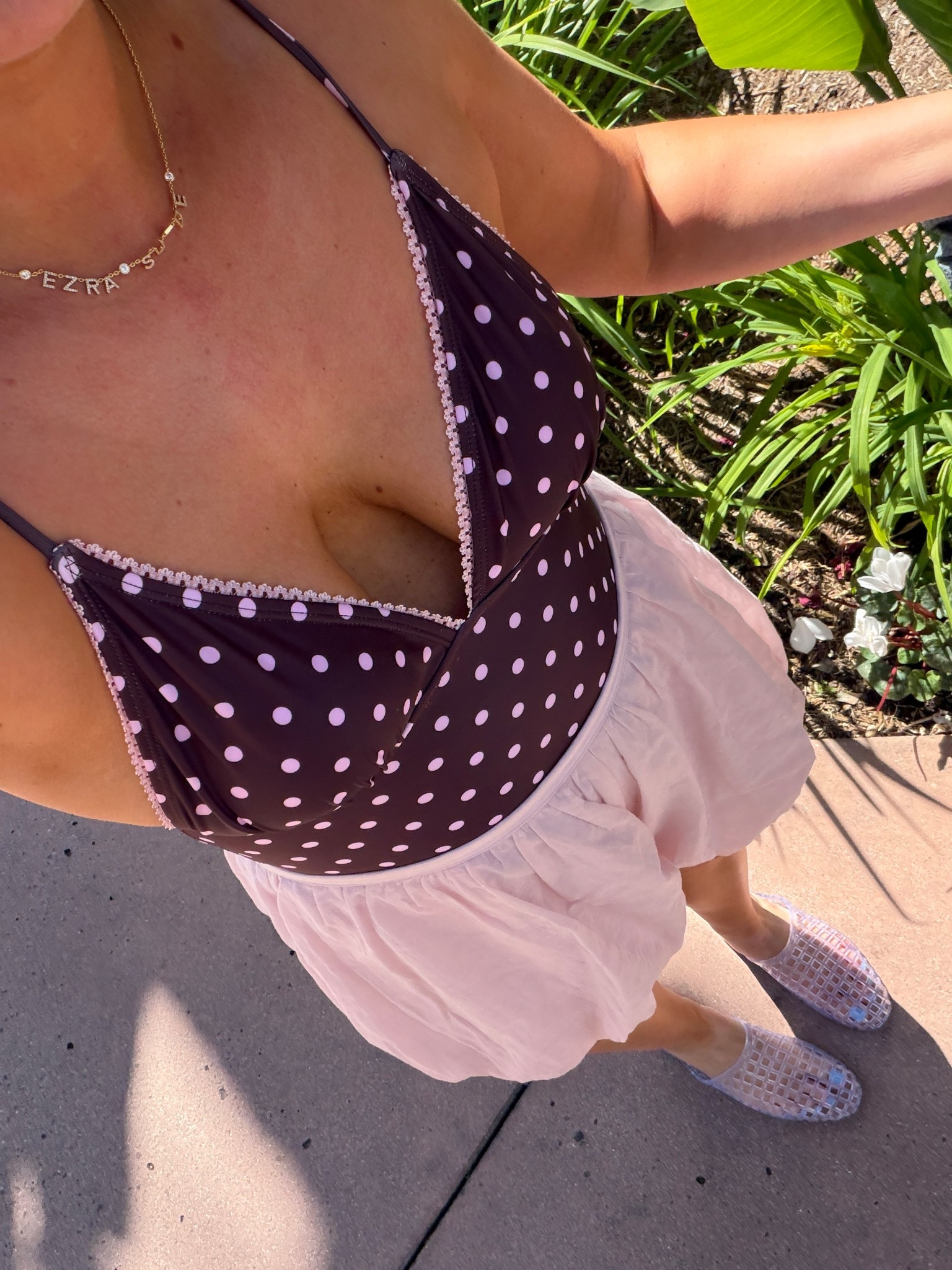 Polka dot swimmie!! 🤎 

#LTKSwim #LTKgrwm