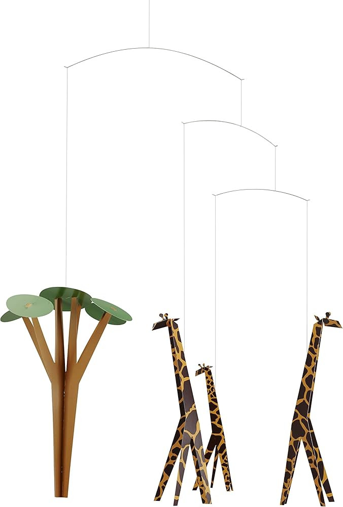 Giraffes On The Savannah Hanging Nursery Mobile - 24 Inches - High Quality - Handmade in Denmark ... | Amazon (US)