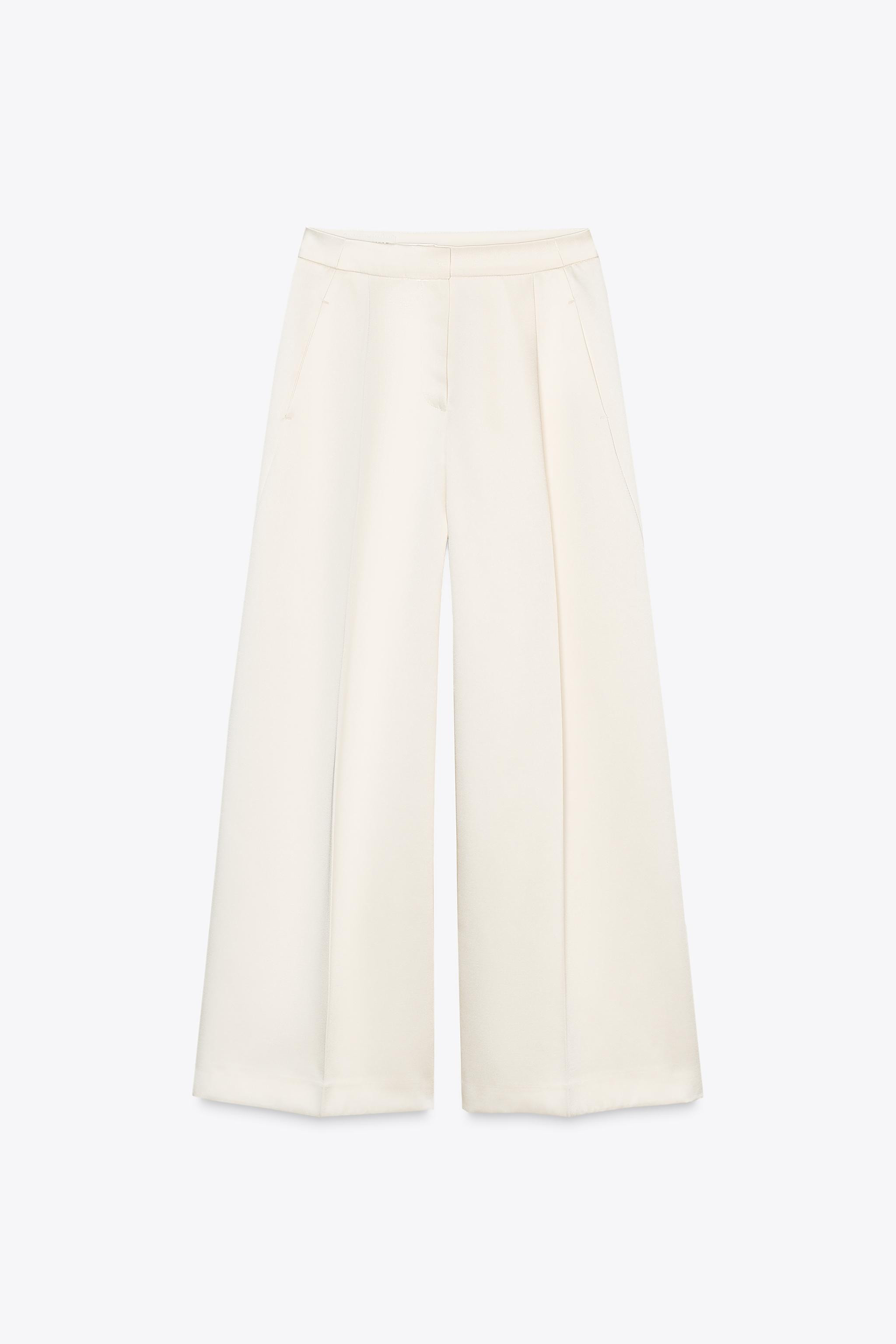 WIDE-LEG SATIN TROUSERS | Zara US