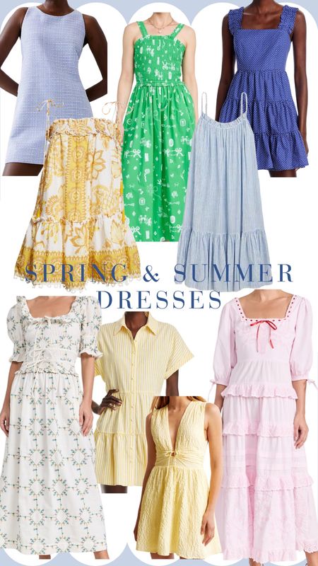 Spring and summer dresses!! Love all the colors and patterns of these - would be great for vacation, workwear, or any other warm weather activities

// summer dresses, girly dresses, short summer dresses, girly patterned dress, sundress for summer, dresses for work in the summer

#LTKfindsunder100 #LTKSeasonal #LTKtravel